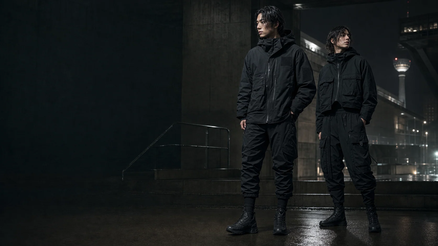 Clothixpack Canada technical citywear storefront editorial with naturally integrated garment branding