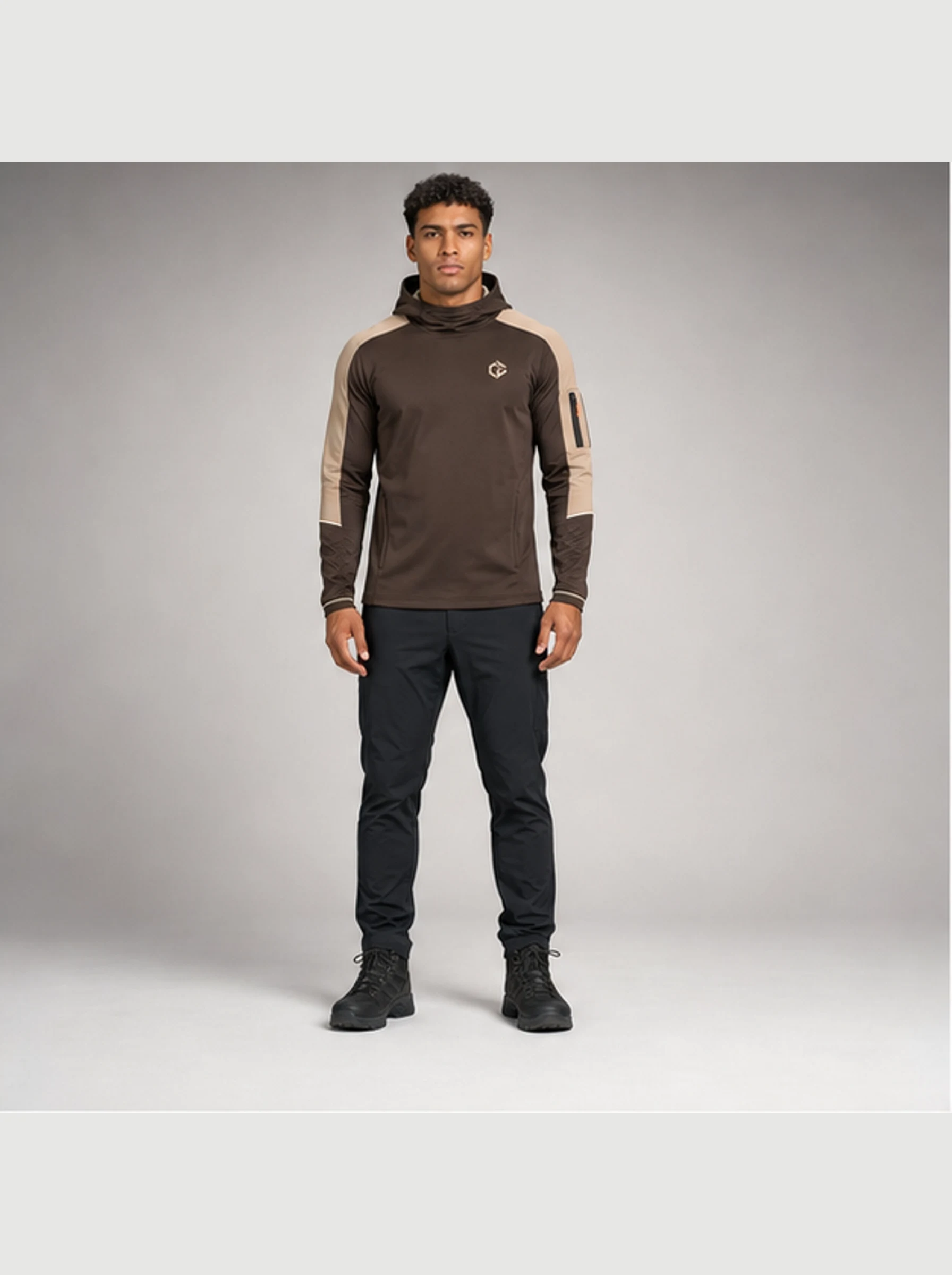 Sable Performance Hoodie front view - Clothixpack technical hoodie