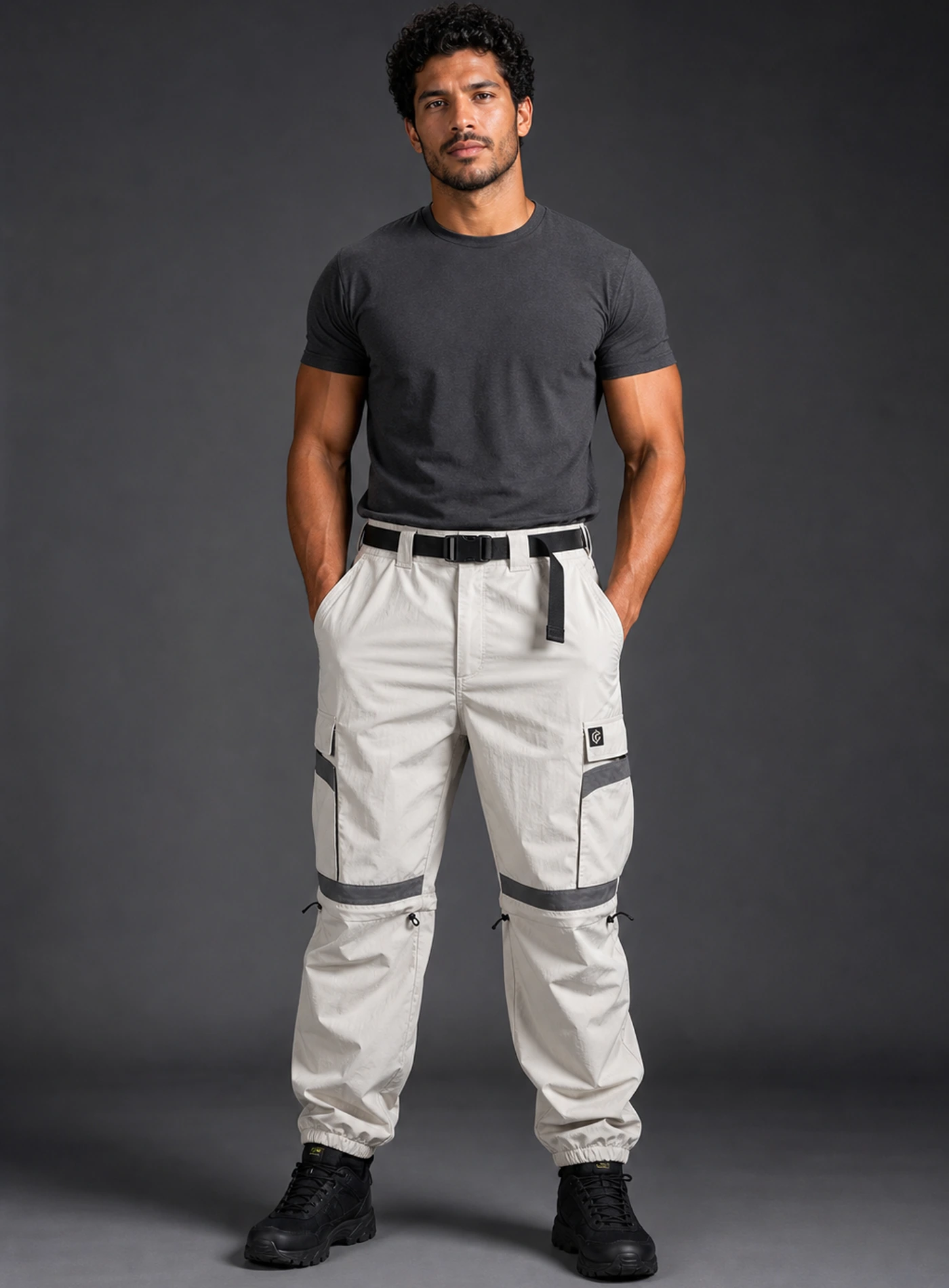 Relay Parachute Pant front view on model