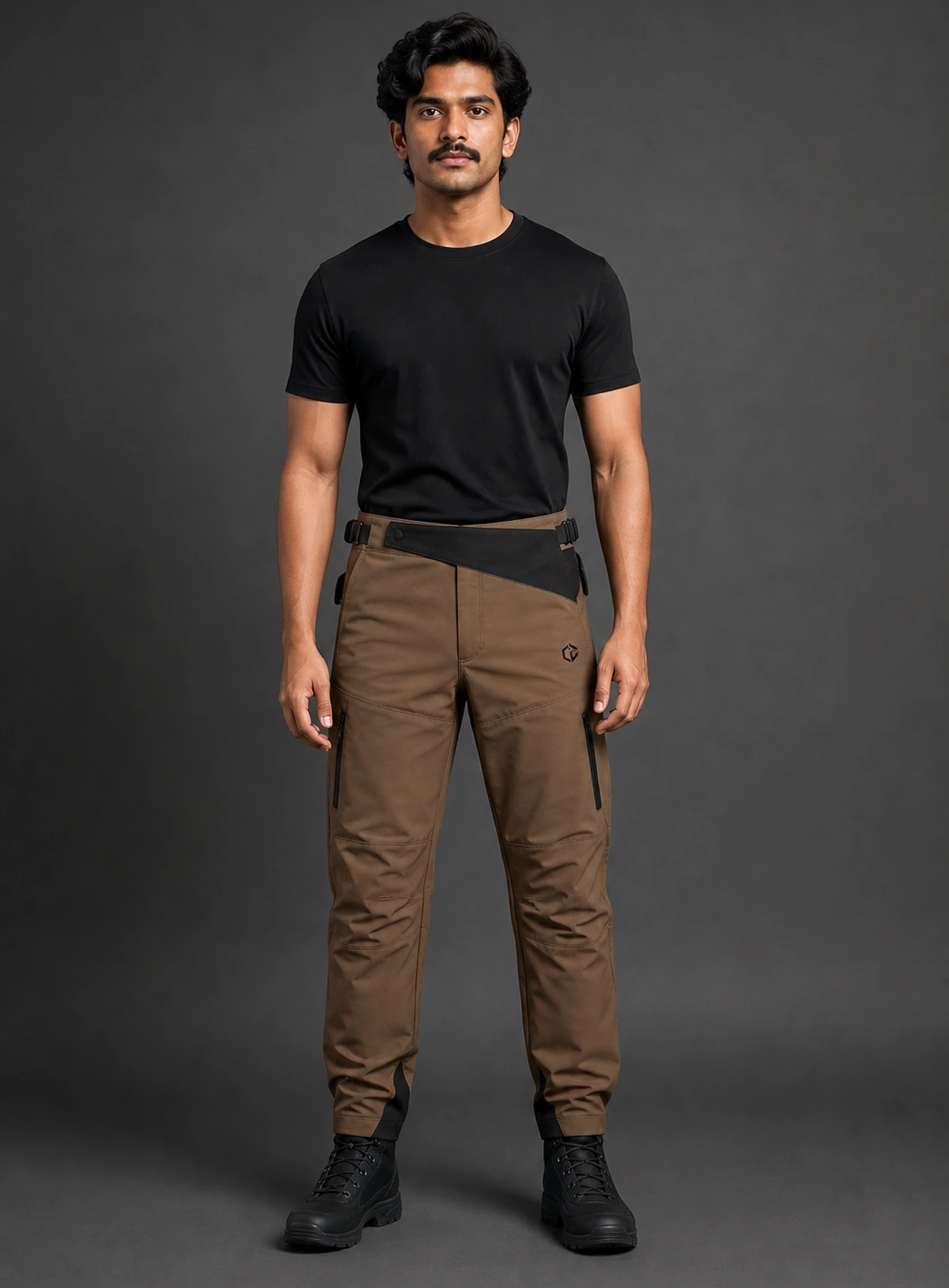 Axis Adjustable Trouser front view on model