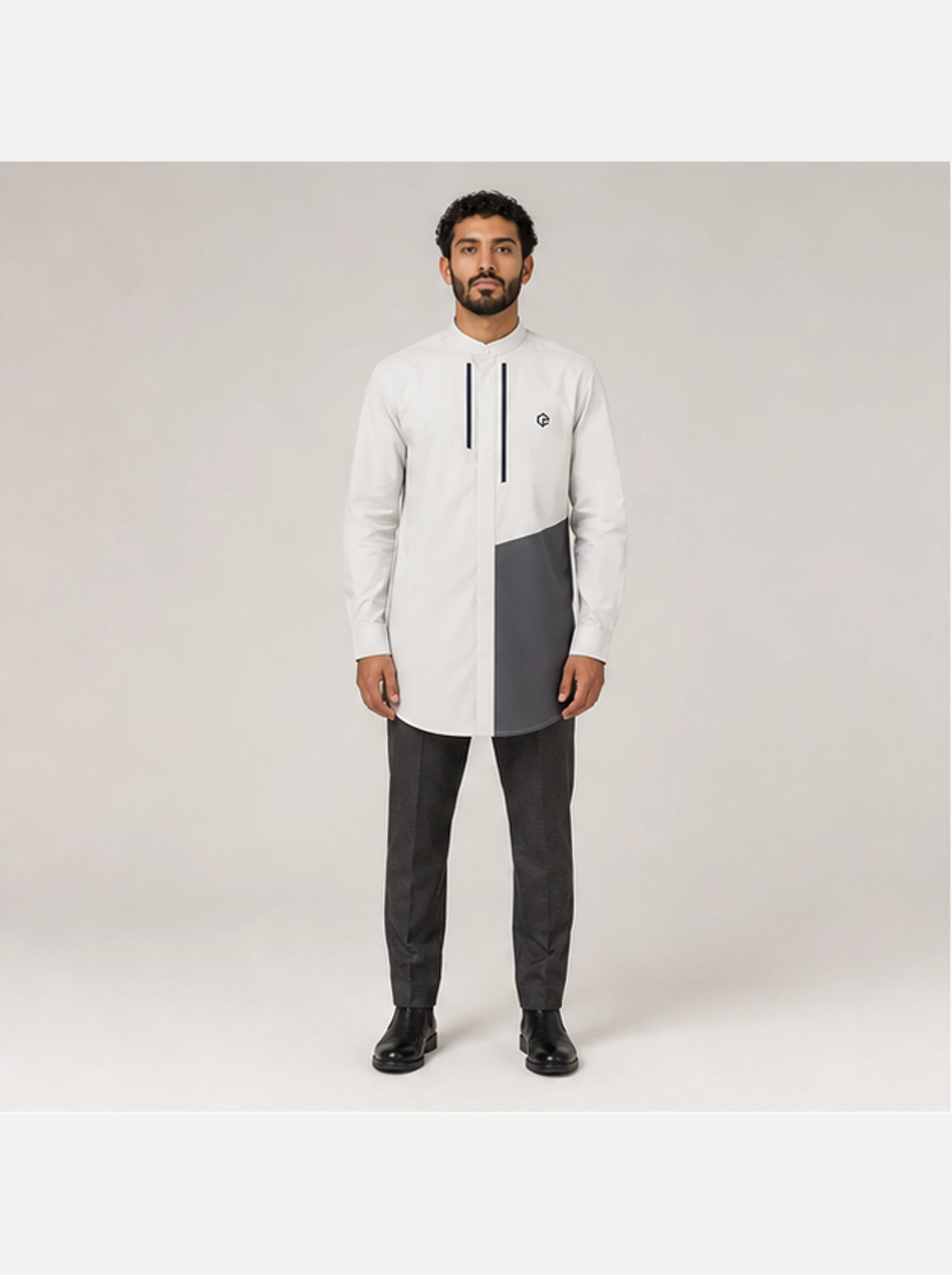 Aero Grid Long Shirt front view - Clothixpack technical shirt