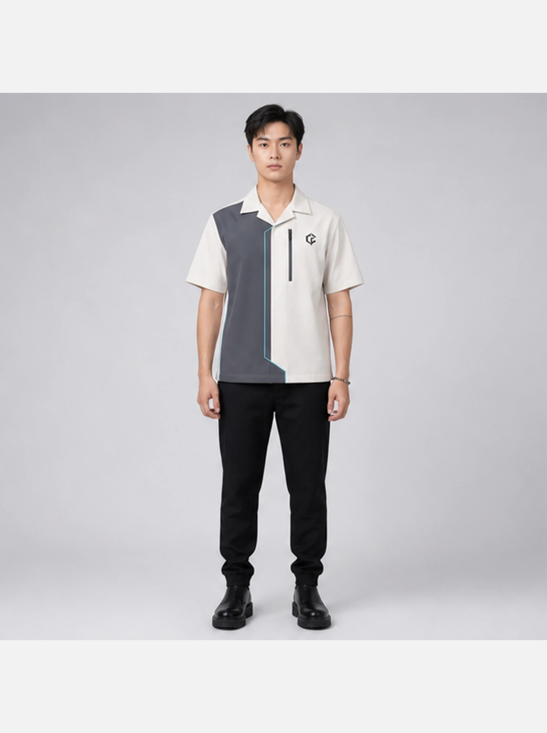 Relay Collar Shirt front view - Clothixpack technical shirt