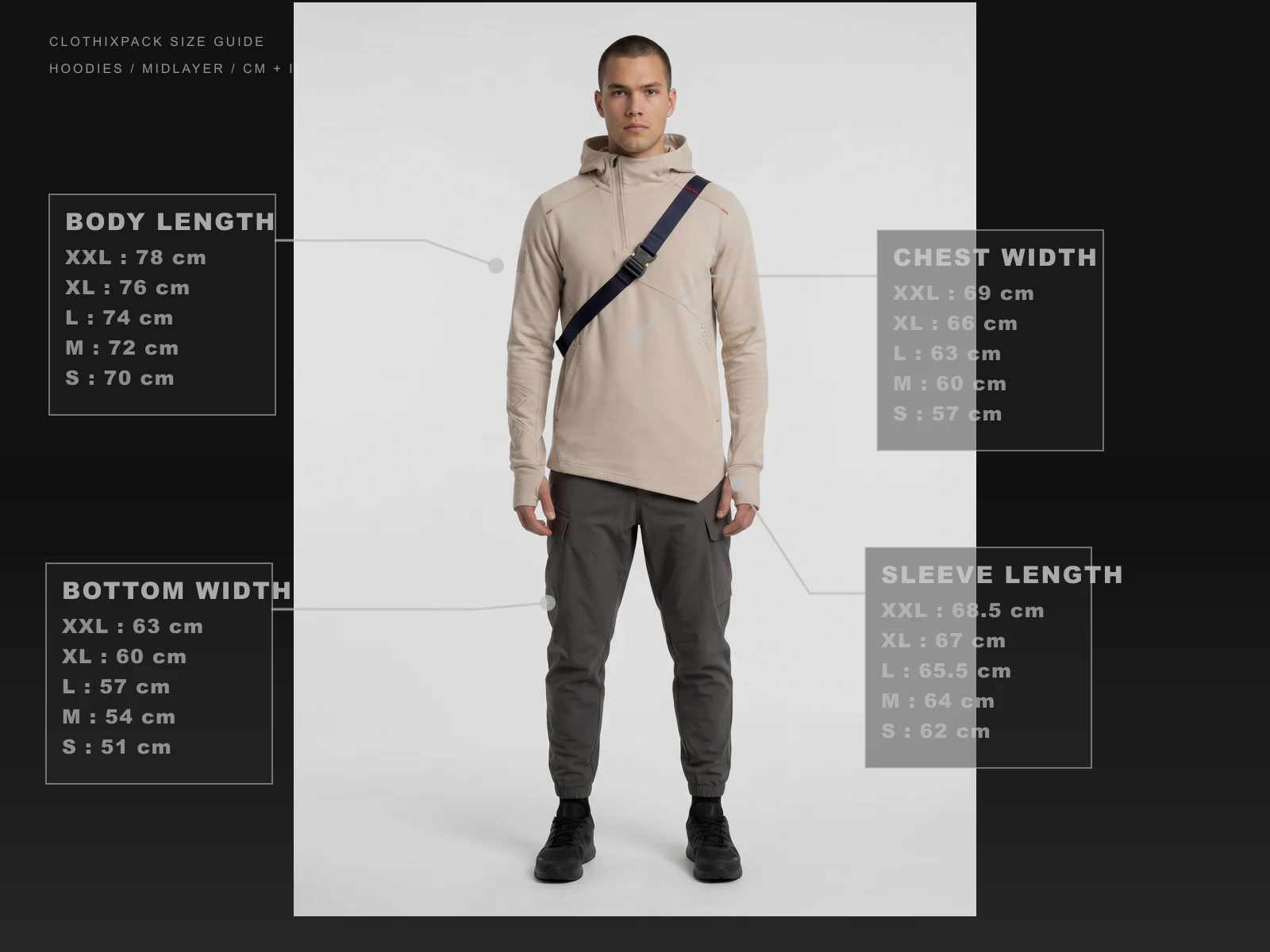 How to measure for a Clothixpack hoodie