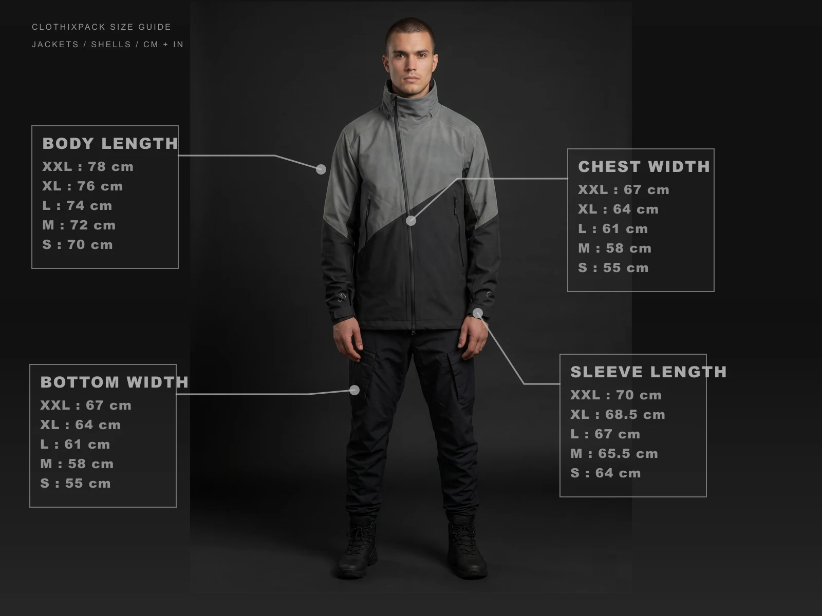How to measure for a Clothixpack jacket